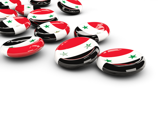 Round buttons. Download flag icon of Syria at PNG format