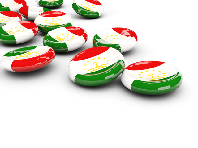 Round buttons. Download flag icon of Tajikistan at PNG format