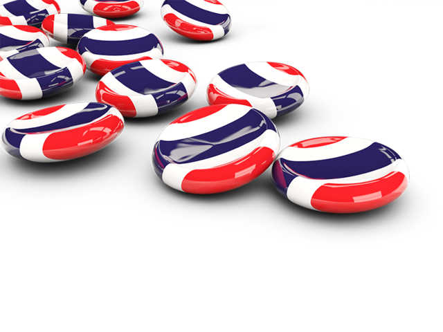 Round buttons. Download flag icon of Thailand at PNG format