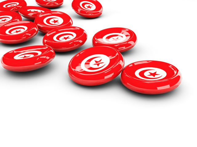 Round buttons. Download flag icon of Tunisia at PNG format