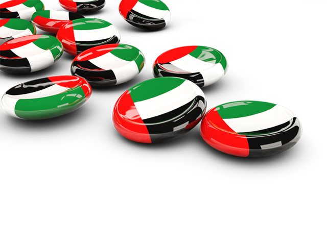 Round buttons. Download flag icon of United Arab Emirates at PNG format
