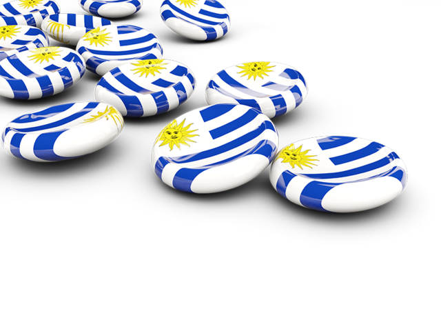Round buttons. Download flag icon of Uruguay at PNG format