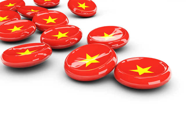 Round buttons. Download flag icon of Vietnam at PNG format