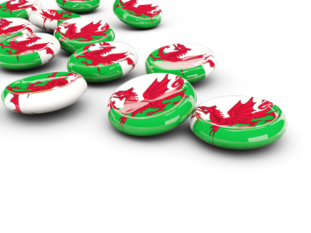 Round buttons. Download flag icon of Wales at PNG format