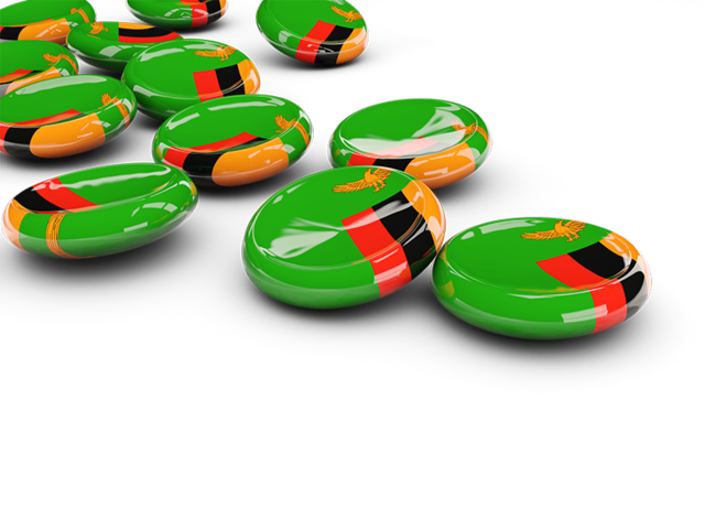 Round buttons. Download flag icon of Zambia at PNG format