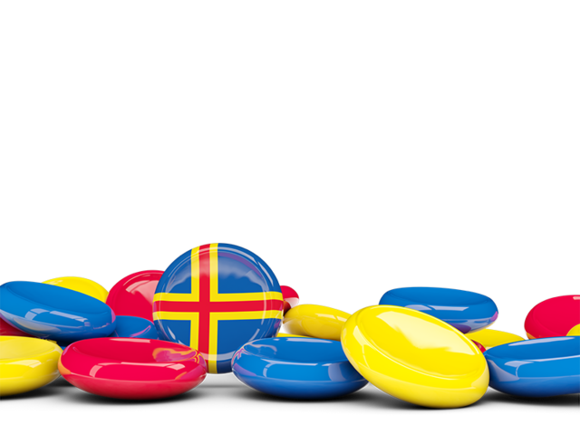 Round buttons background. Download flag icon of Aland Islands at PNG format