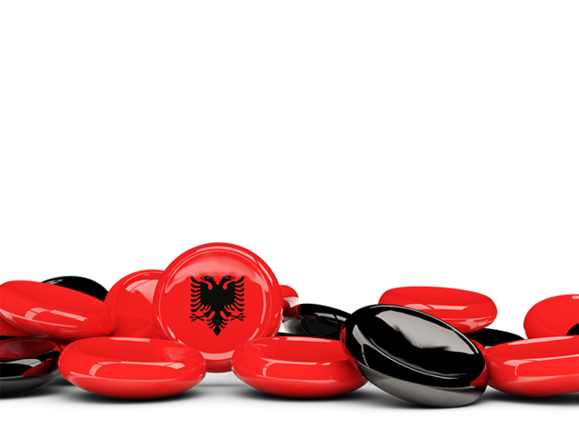 Round buttons background. Download flag icon of Albania at PNG format