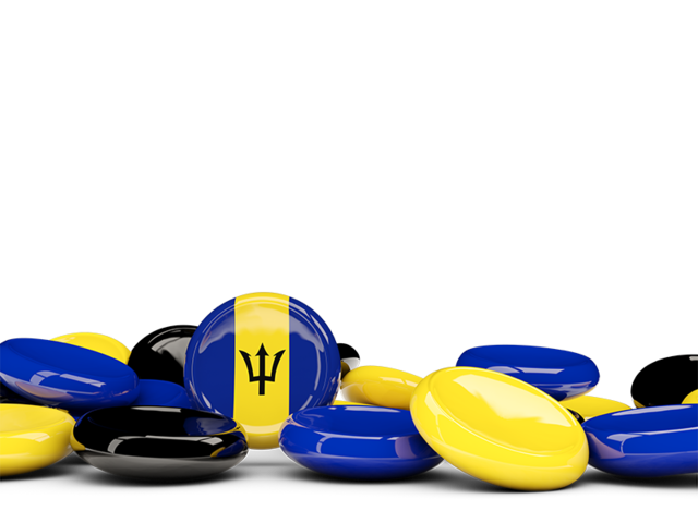 Round buttons background. Download flag icon of Barbados at PNG format