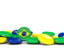 Brazil. Round buttons background. Download icon.