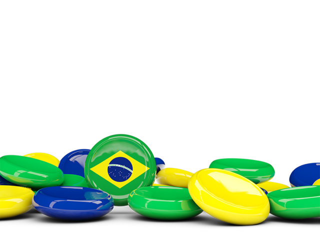 Бэкграунд из круглых пуговиц. Скачать флаг. Бразилия
