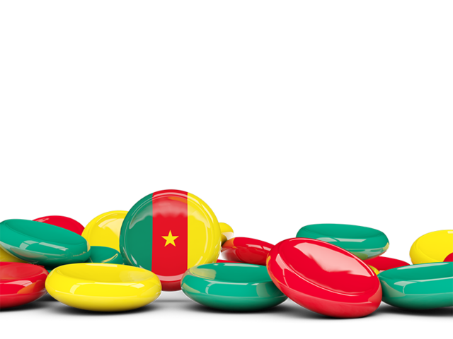 Round buttons background. Download flag icon of Cameroon at PNG format