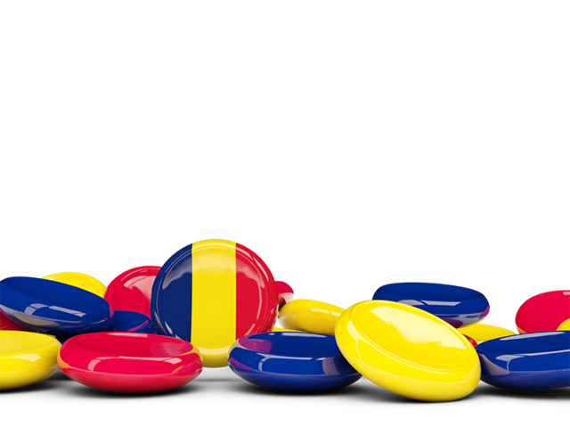Round buttons background. Download flag icon of Chad at PNG format