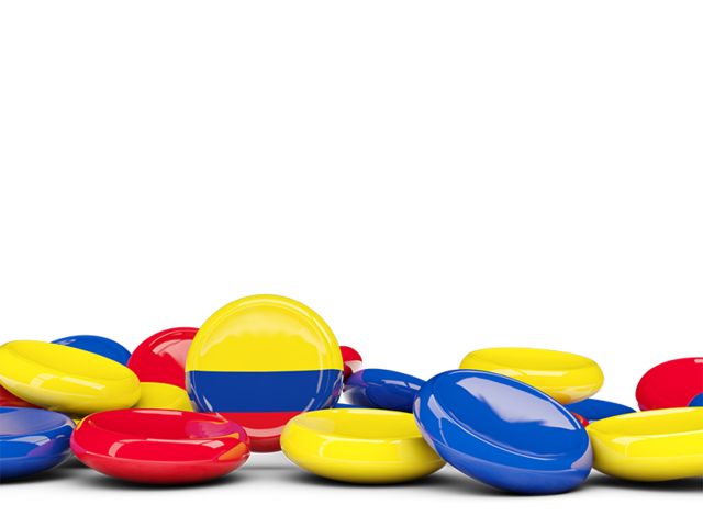Round buttons background. Download flag icon of Colombia at PNG format