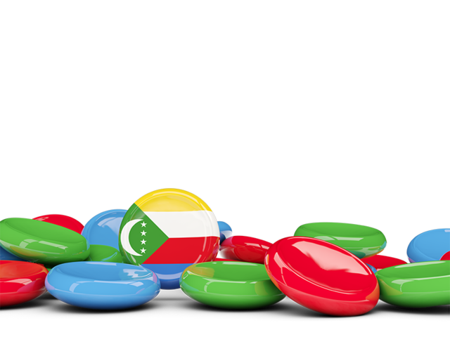 Round buttons background. Download flag icon of Comoros at PNG format