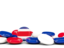 Costa Rica. Round buttons background. Download icon.