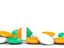 Cote d'Ivoire. Round buttons background. Download icon.