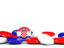 Croatia. Round buttons background. Download icon.