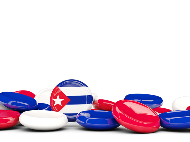 Бэкграунд из круглых пуговиц. Скачать флаг. Куба