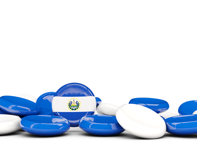 Round buttons background. Download flag icon of El Salvador at PNG format