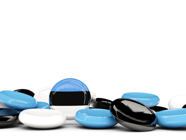 Round buttons background. Download flag icon of Estonia at PNG format