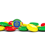 Ethiopia. Round buttons background. Download icon.