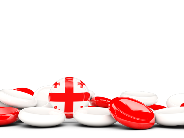 Round buttons background. Download flag icon of Georgia at PNG format