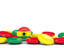 Ghana. Round buttons background. Download icon.