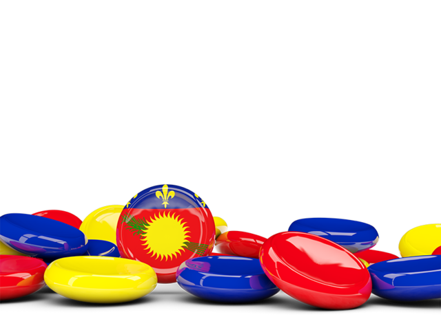 Round buttons background. Download flag icon of Guadeloupe at PNG format
