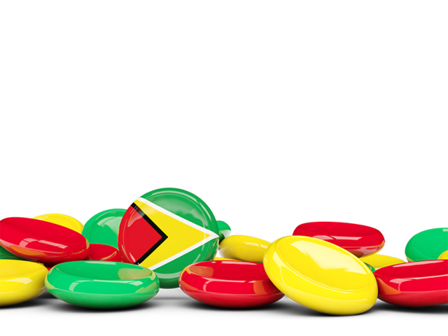 Round buttons background. Download flag icon of Guyana at PNG format