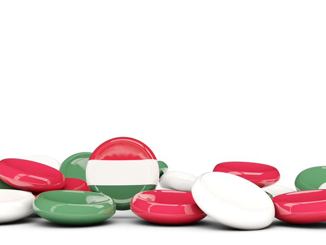 Round buttons background. Download flag icon of Hungary at PNG format