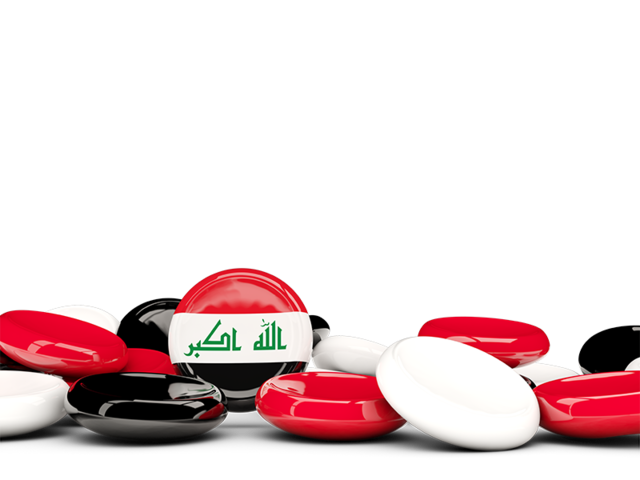 Round buttons background. Download flag icon of Iraq at PNG format