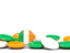 Ireland. Round buttons background. Download icon.