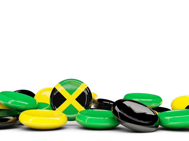 Бэкграунд из круглых пуговиц. Скачать флаг. Ямайка