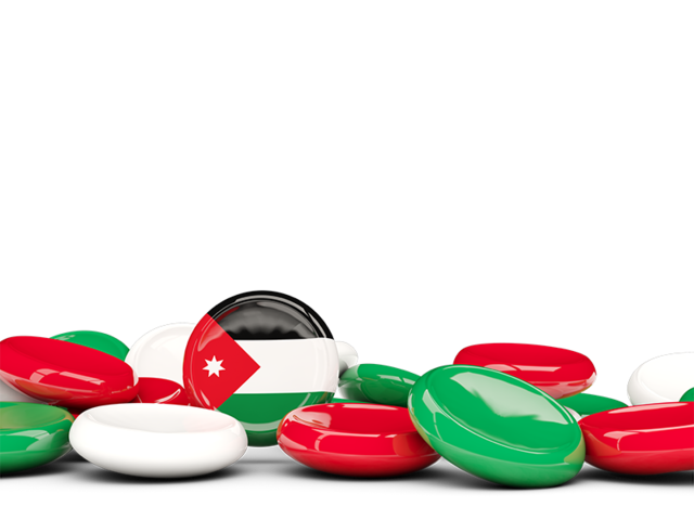 Round buttons background. Download flag icon of Jordan at PNG format