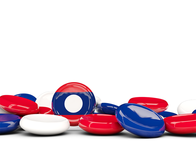 Round buttons background. Download flag icon of Laos at PNG format