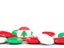 Lebanon. Round buttons background. Download icon.