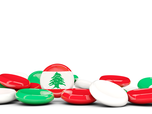 Round buttons background. Download flag icon of Lebanon at PNG format