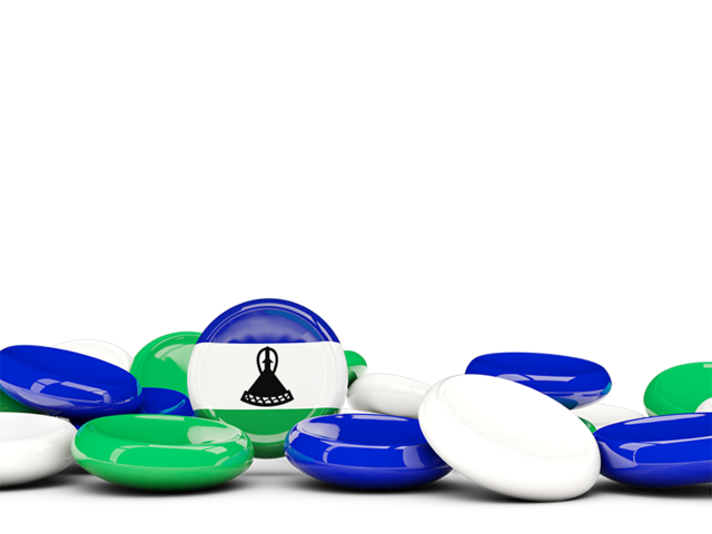 Round buttons background. Download flag icon of Lesotho at PNG format