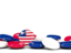 Liberia. Round buttons background. Download icon.