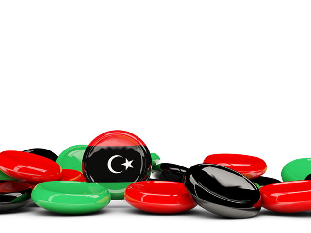 Бэкграунд из круглых пуговиц. Скачать флаг. Ливия