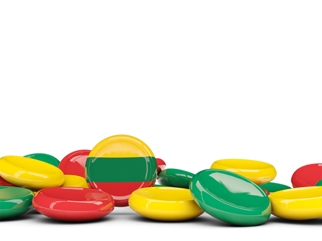 Round buttons background. Download flag icon of Lithuania at PNG format