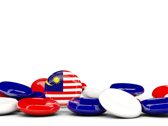 Бэкграунд из круглых пуговиц. Скачать флаг. Малайзия