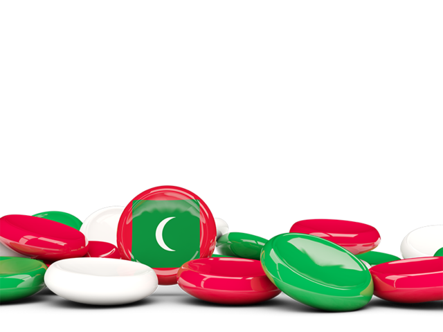 Round buttons background. Download flag icon of Maldives at PNG format