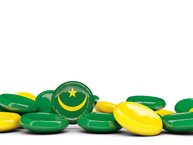 Round buttons background. Download flag icon of Mauritania at PNG format