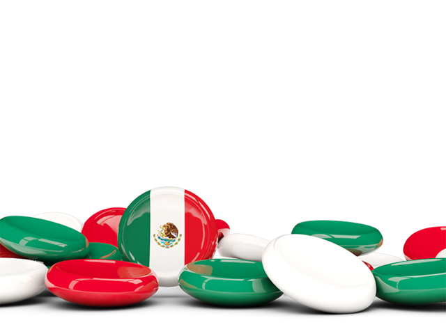 Бэкграунд из круглых пуговиц. Скачать флаг. Мексика