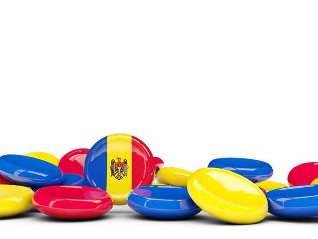 Round buttons background. Download flag icon of Moldova at PNG format