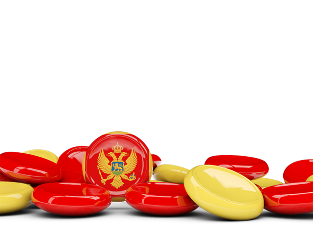 Round buttons background. Download flag icon of Montenegro at PNG format