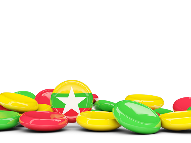 Round buttons background. Download flag icon of Myanmar at PNG format