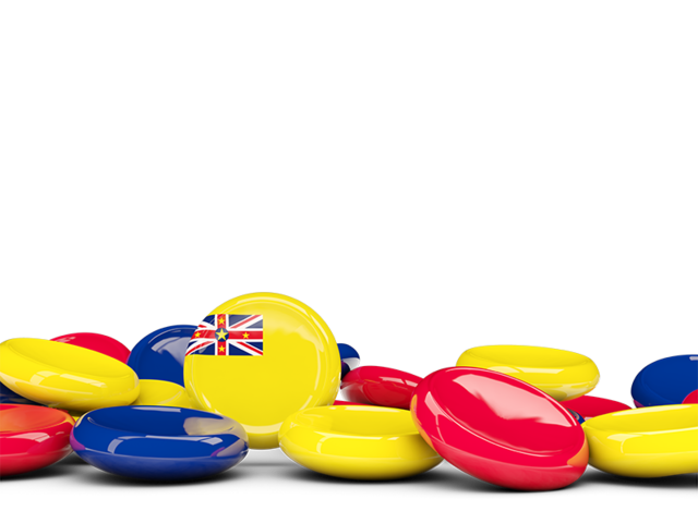 Round buttons background. Download flag icon of Niue at PNG format