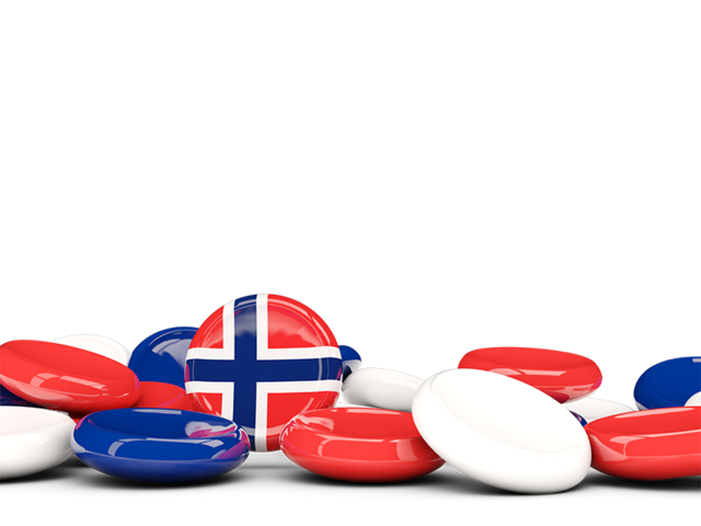 Бэкграунд из круглых пуговиц. Скачать флаг. Норвегия
